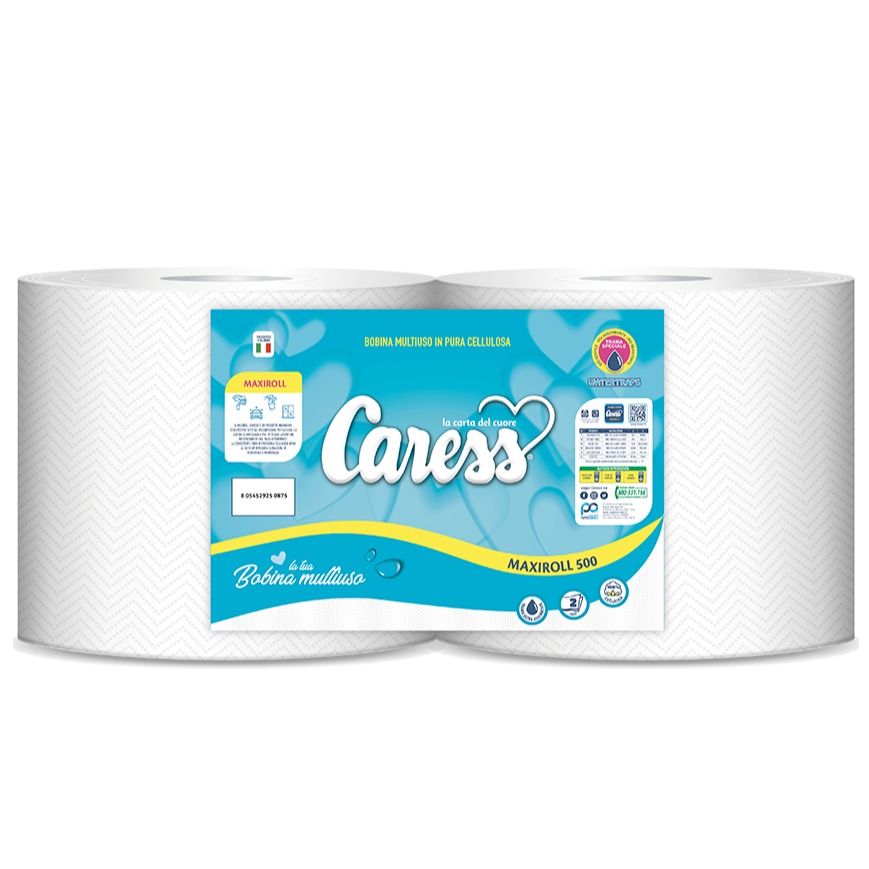 CARESS COPPIA ROTOLONI MAXI ROLL 500 PROMO