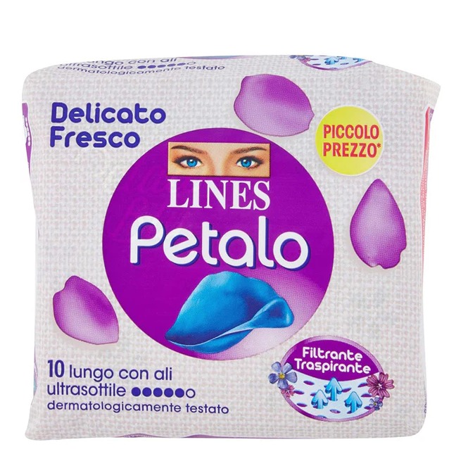 LINES PETALO BLU 10PZ. ULTRA ALI LUNGO