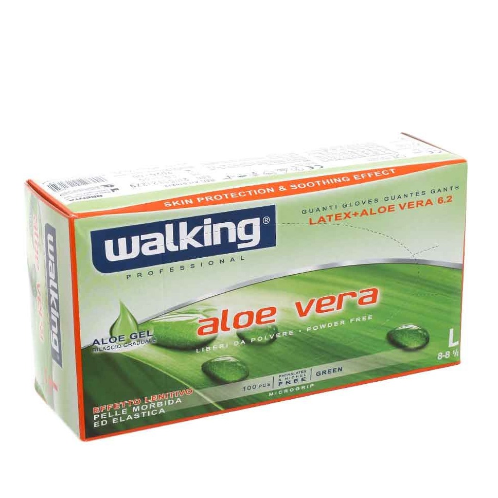 WALKING GUANTI ALOE GEL TG. L 100PZ.