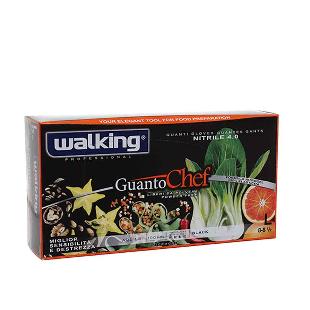 WALKING GUANTI NITRILE CHEF TG. L 100PZ.