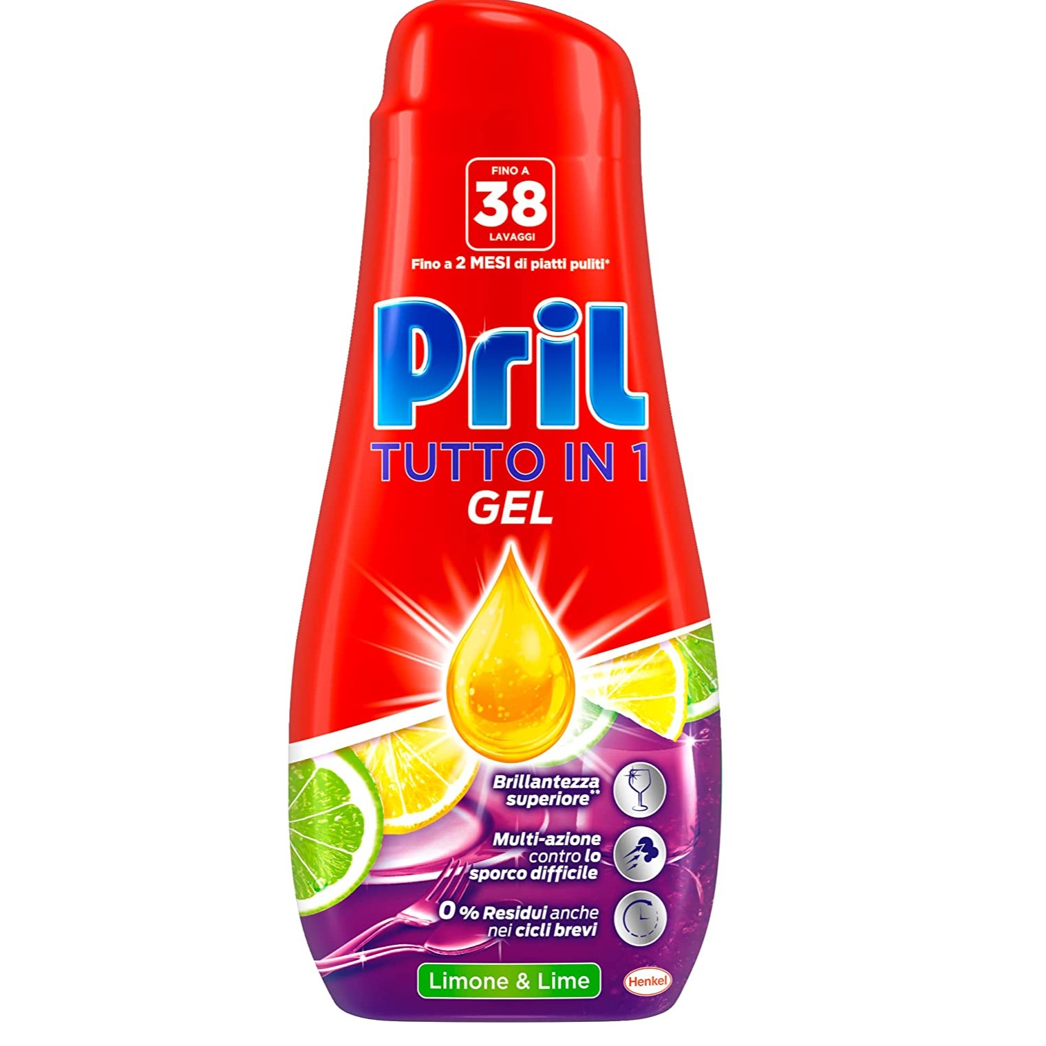 PRIL GEL TUTTO IN 1 684ML. 38LAV. LIMONE