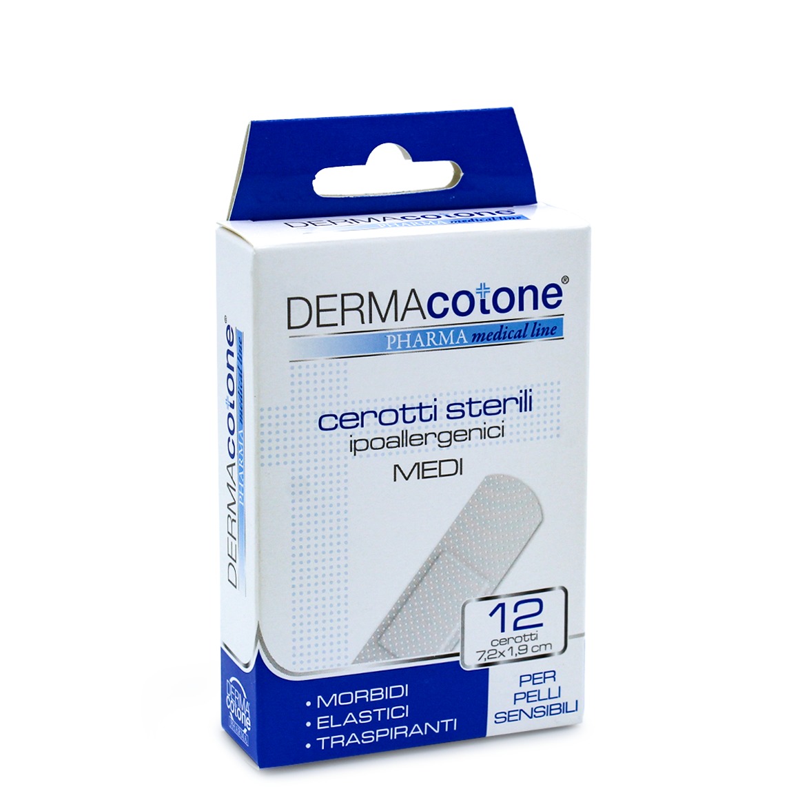 DERMACOTONE CEROTTI STERILI IPOA. MEDI 7.2X1.9 12PZ.