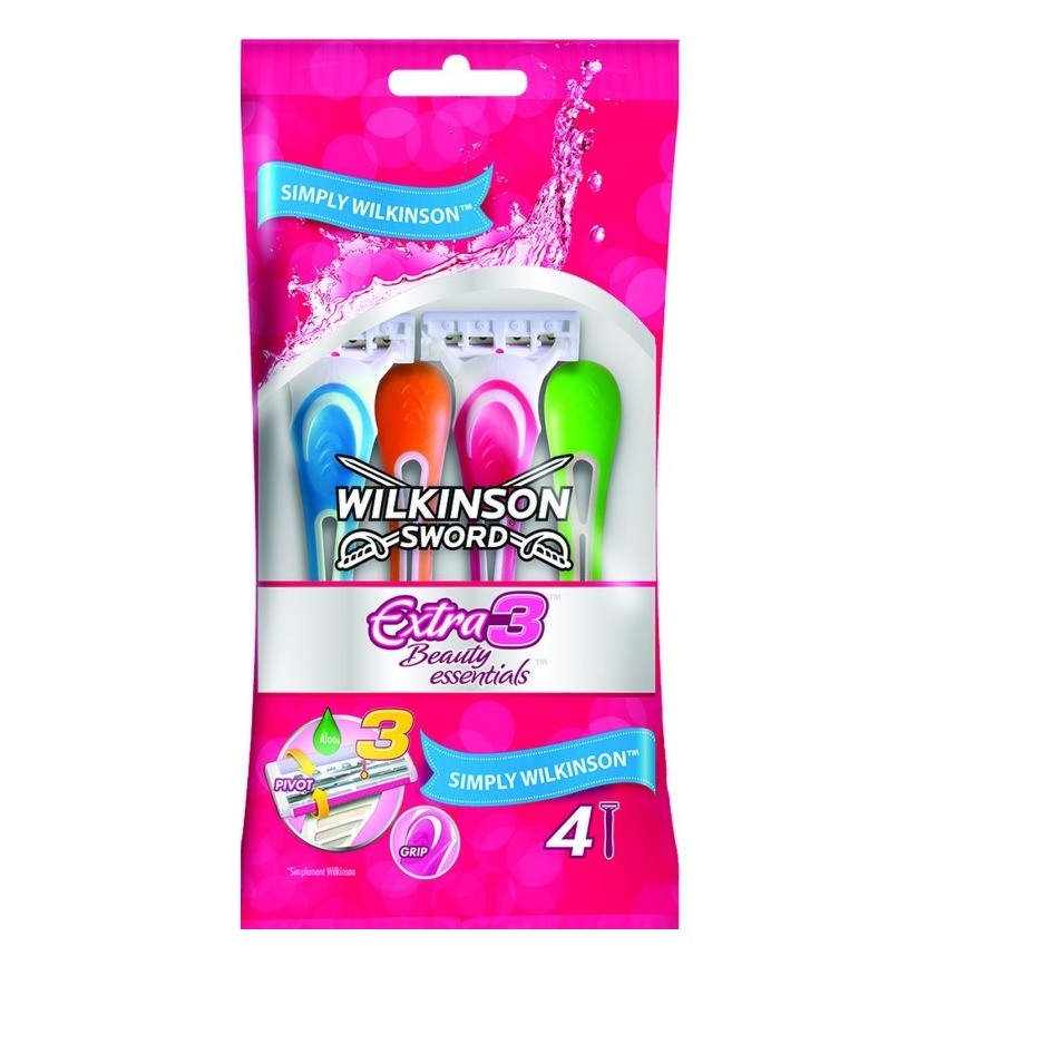 WILKINSON EXTRA3 ESSENTIALS 4PZ. BEAUTY PROMO