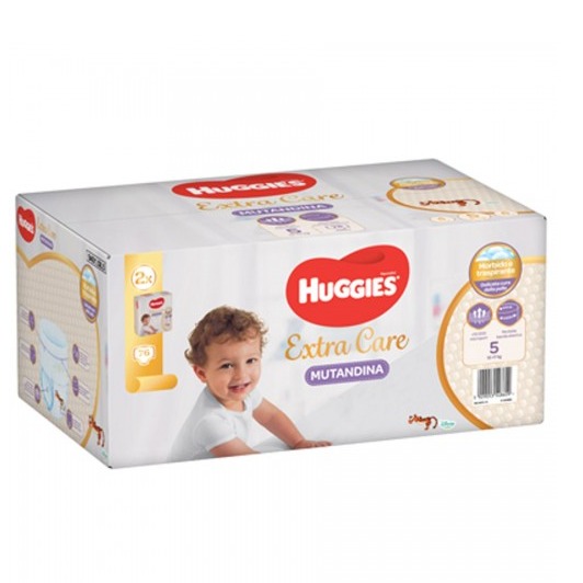 HUGGIES PANN. EXTRA CARE MUTANDINA 5MIS.