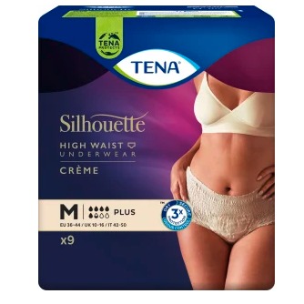 TENA PANTS PLUS SILHOUETTE CREME 9PZ. TG. M PROMO