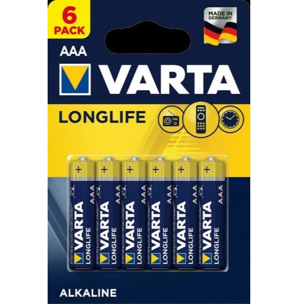 VARTA LONG LIFE MINISTILO AAA 6PZ.