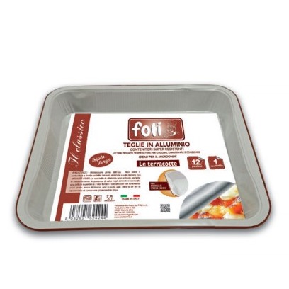 FOLI CONT ALL LACCATI MICROONDE 12 PORZ. 1PZ. C/MANIGLIE