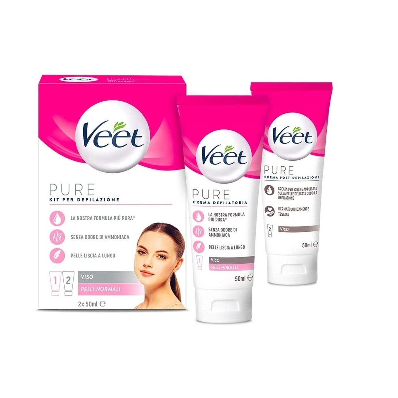 VEET CREMA DEP. VISO PURE KIT PROMO