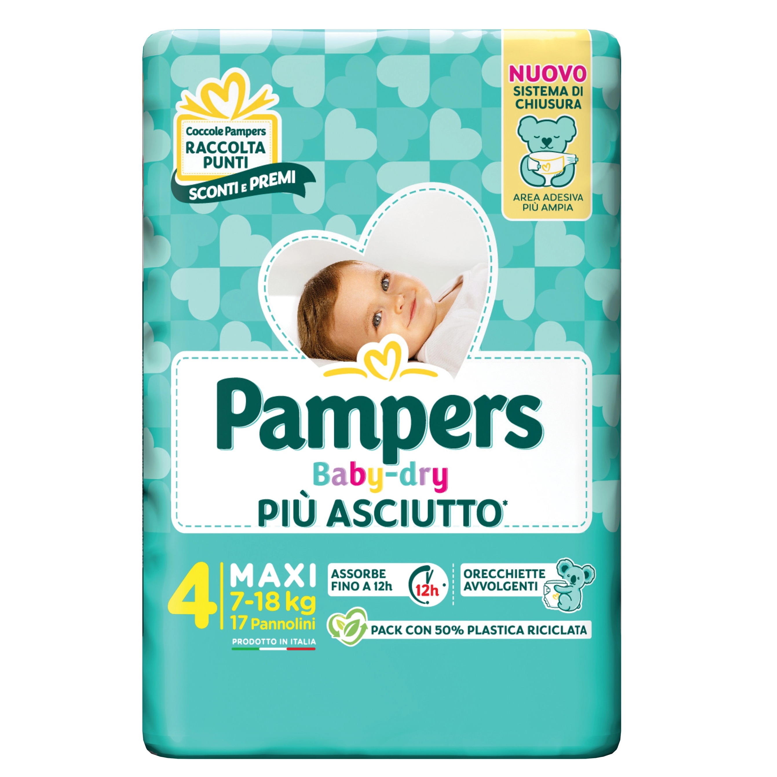 PAMPERS PANN. BABY DRY 4MIS. 17PZ.