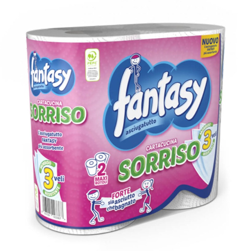 FANTASY SORRISO 2 ROTOLI MAXI 3VELI