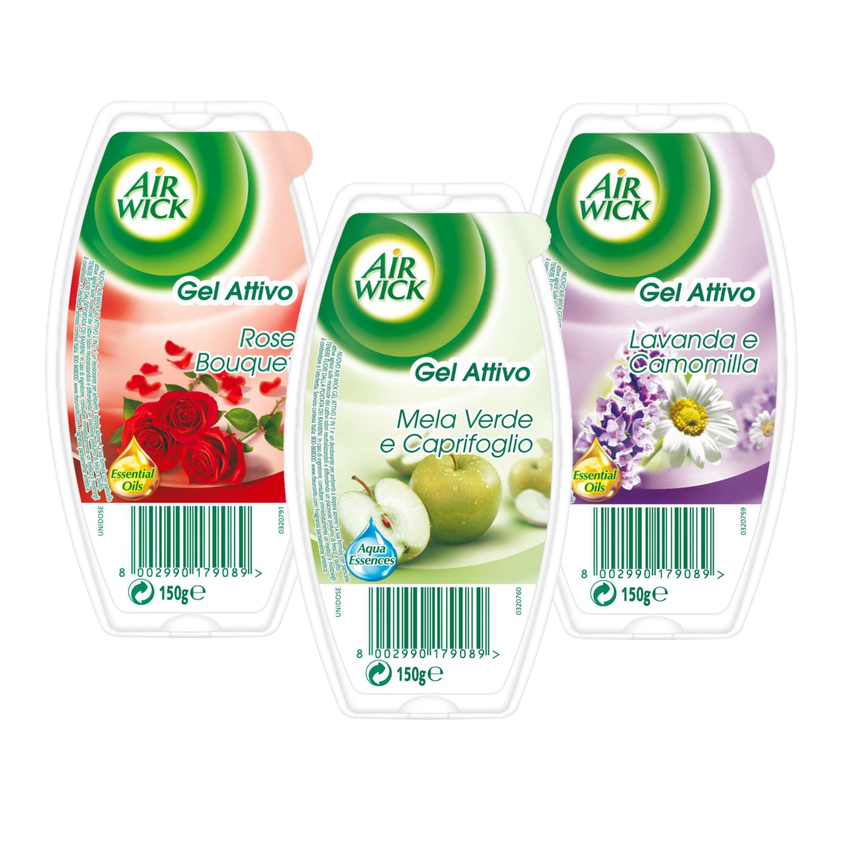 AIR WICK ASSORBIODORI GEL 150GR.  ATTIVO