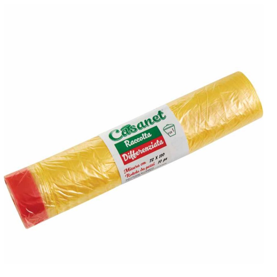 CASANET SACCH. HD 72X110 C/MAN. 10PZ. GIALLO