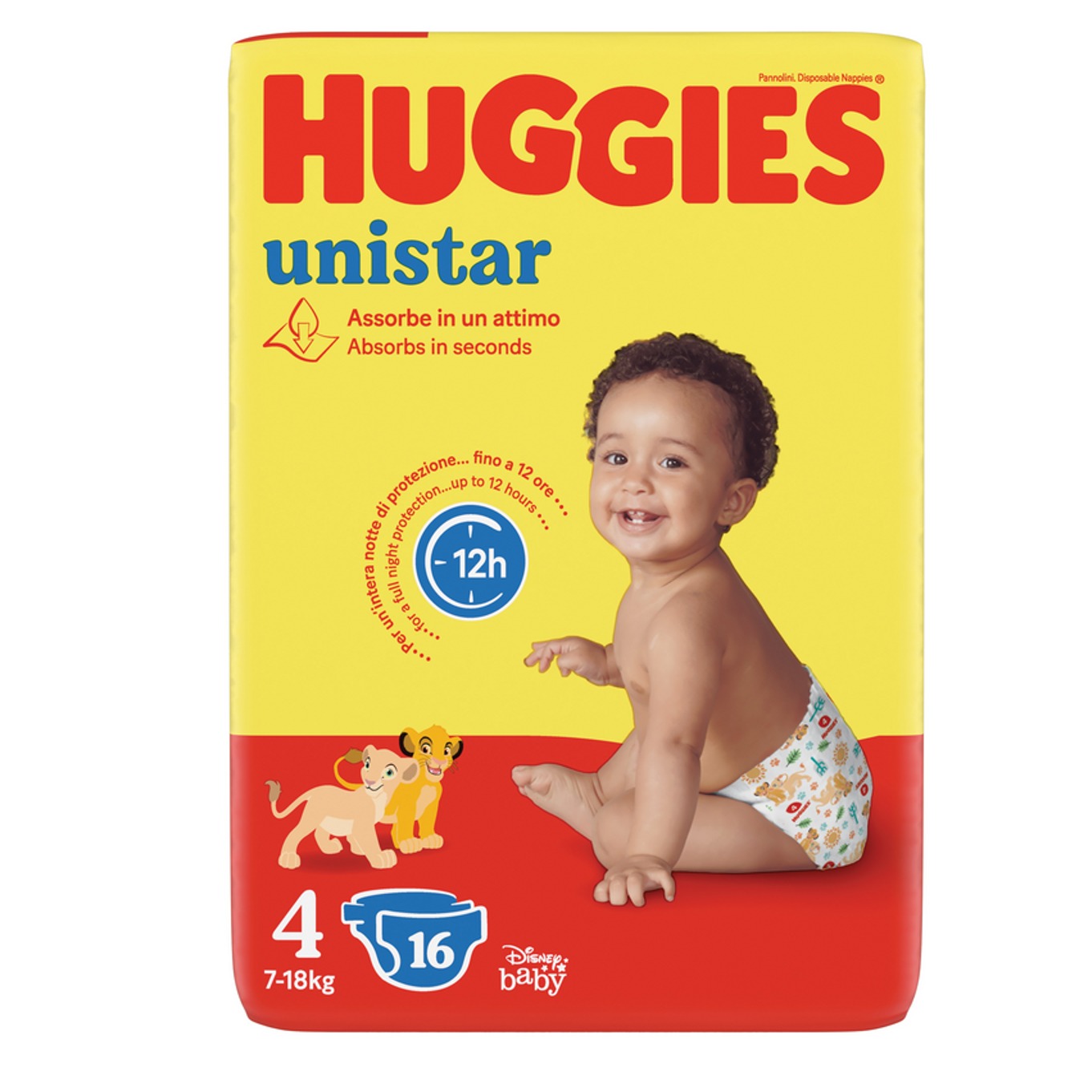 HUGGIES PANN. UNISTAR 4MIS. 16PZ. PROMO