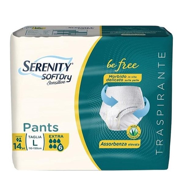 SERENITY PANTS SENSITIVE TG.L 14PZ.