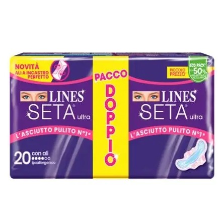 LINES SETA ULTRA 20PZ. PACCODOPPIO C/ALI PROMO