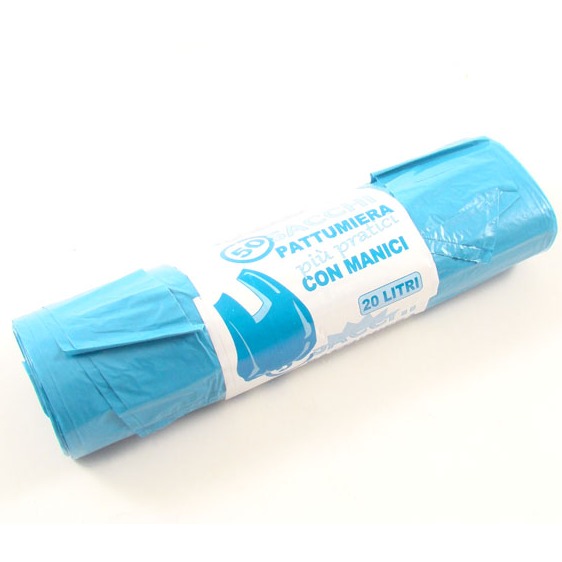 HOMELINE SACCHI 50PZ. 20LT. C/BRETELLE BLU