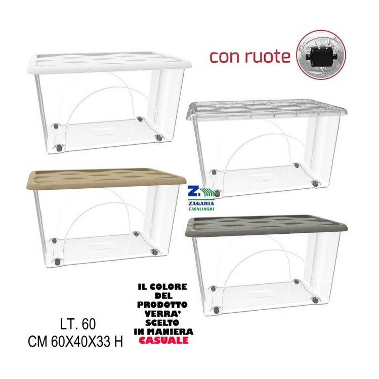 STORAGE BOX DUNE 60LT C/RUOTE TRASP+COP TRASP