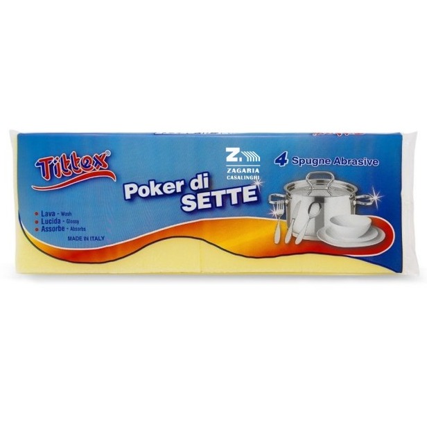 TITTEX SPUGNA POKER DI SETTE X4