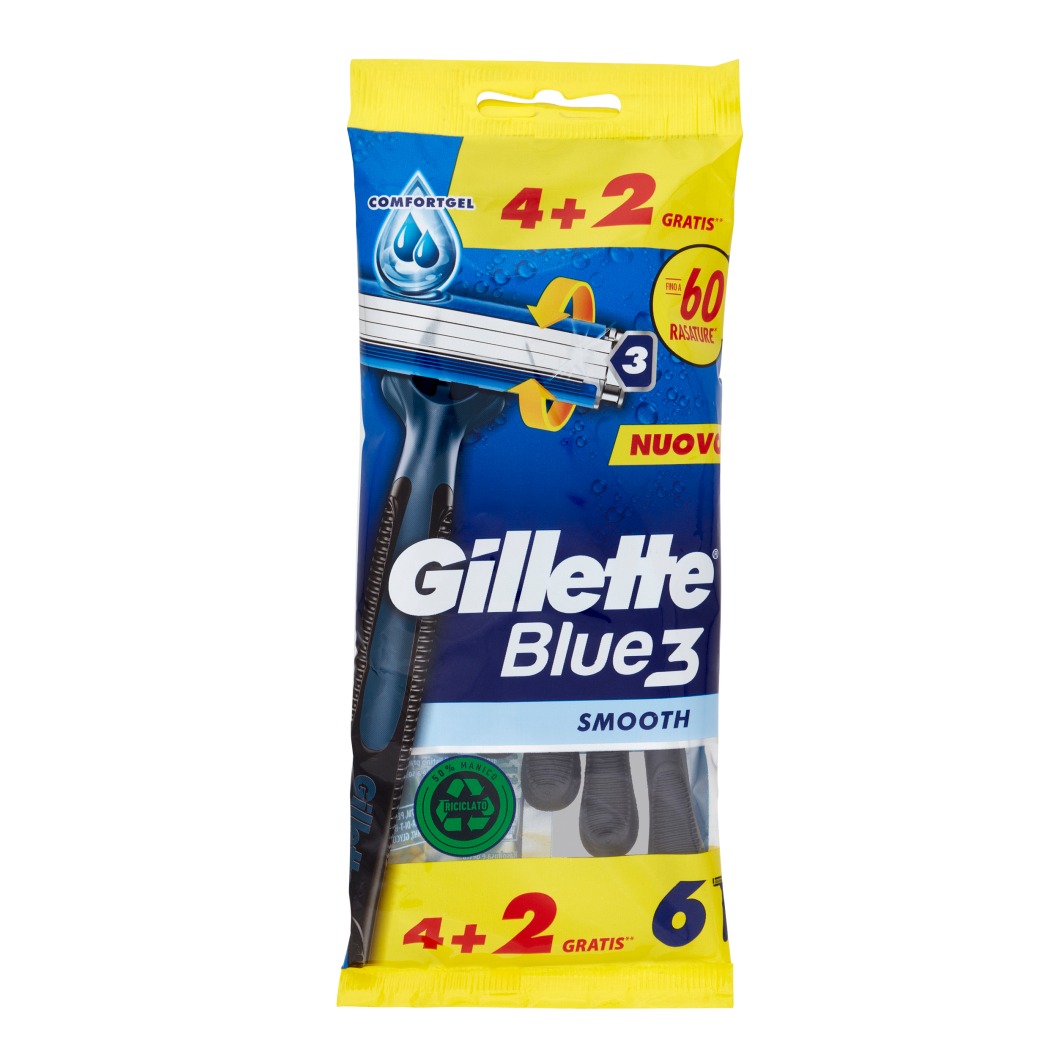 GILLETTE BLUE III 6PZ. SMOOTH