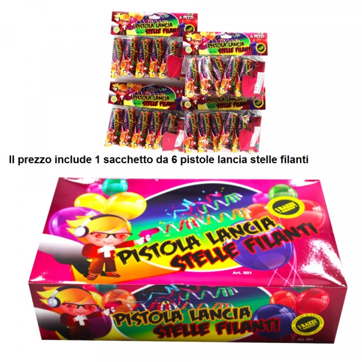 I RAZZI ART. 501 BOX PISTOLA LACIA STELLE FILANTI