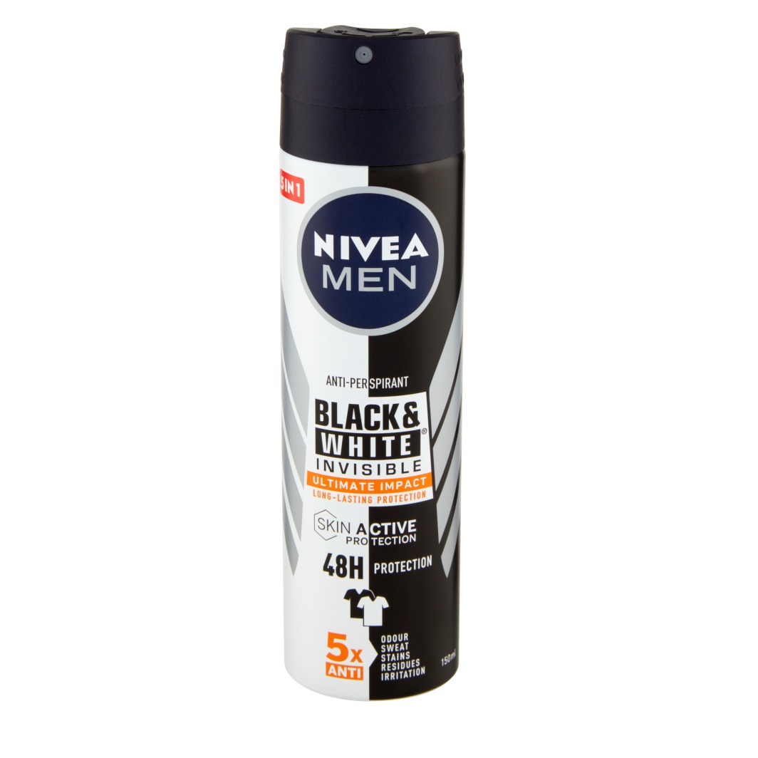 NIVEA DEO SPRAY 150ML. BLACKEWHITE INVISIBLE