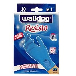 WALKING GUANTI RESISTO NITRILE 10PZ. TG. M/L