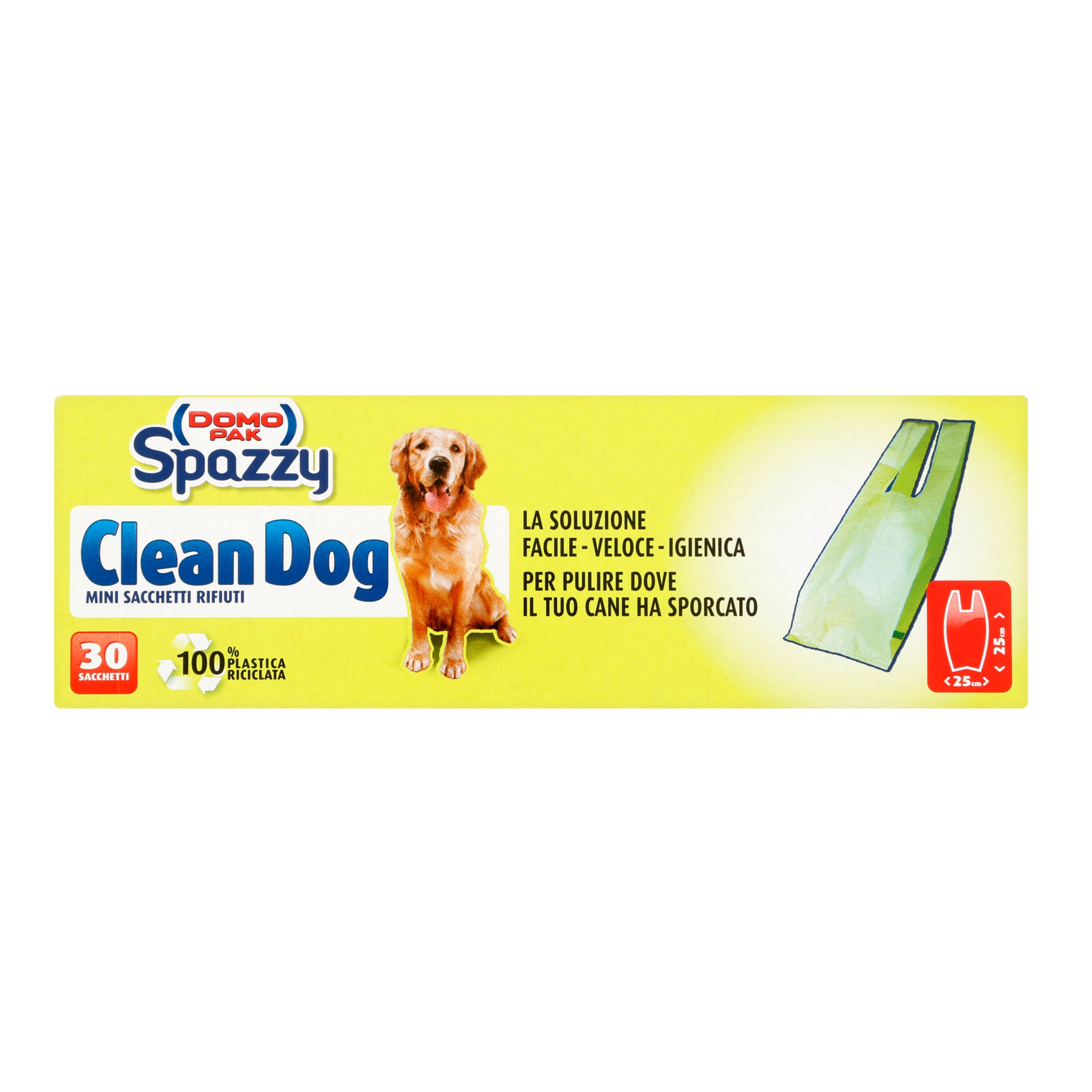 DOMOPAK SPAZZY CLEAN DOG 25X25CM 30PZ.