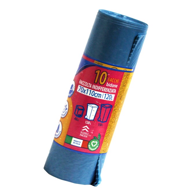 LOGEX SACCH. 55X70 15PZ. C/LACCIO BLU
