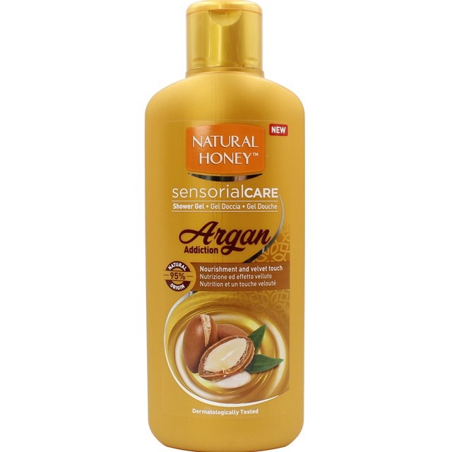 NATURAL HONEY SHOWER GEL 650ML. ARGAN