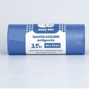 EASY SAC SACCH. ANTIGOCCIA 55X70 15PZ. AZZURRI