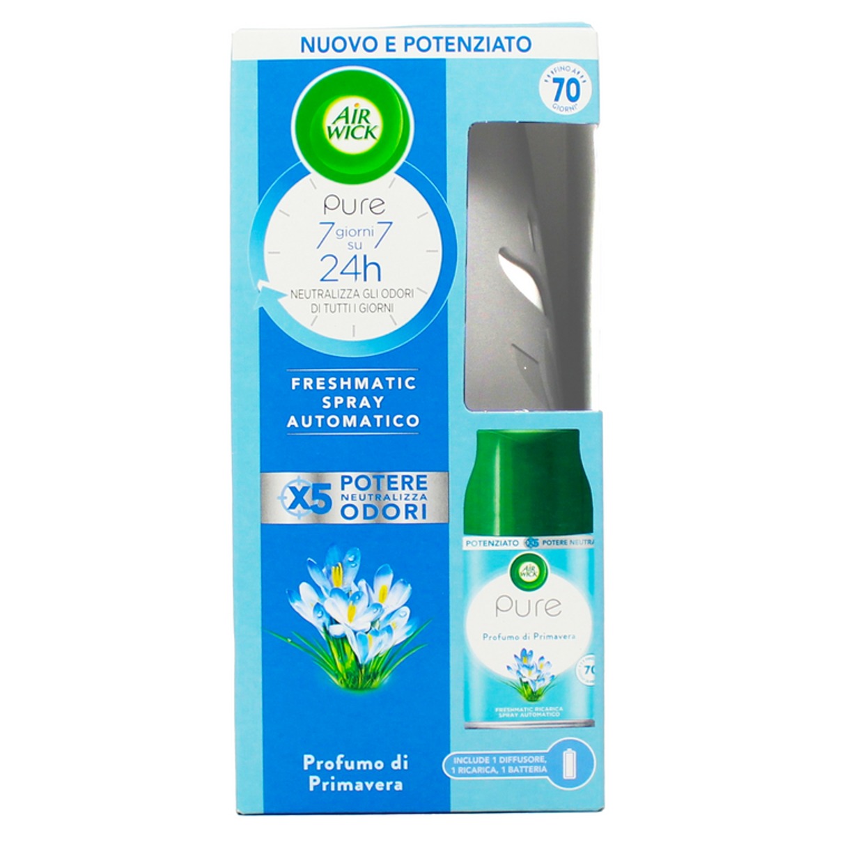 AIR WICK FRESHMATIC BASE PIU RIC. 250ML. PRIMAVERA