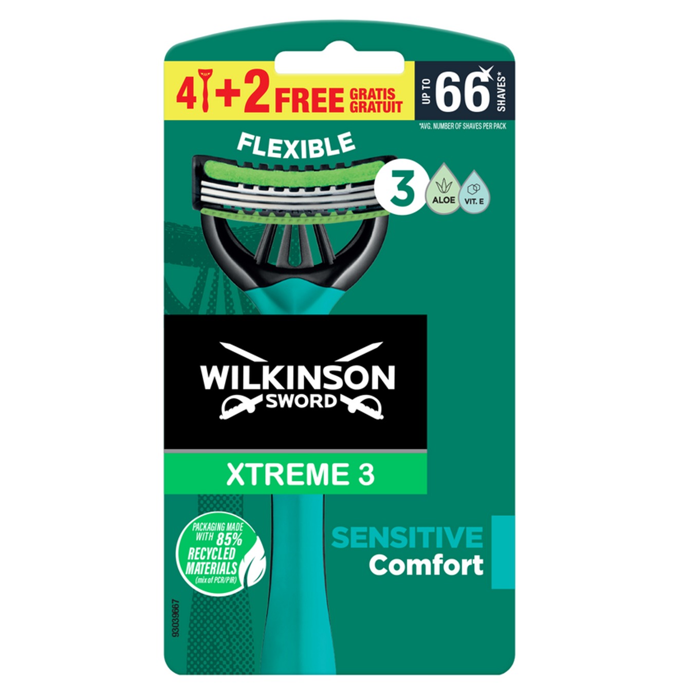 WILKINSON XTREME3 4 2PZ. SENSITIVE