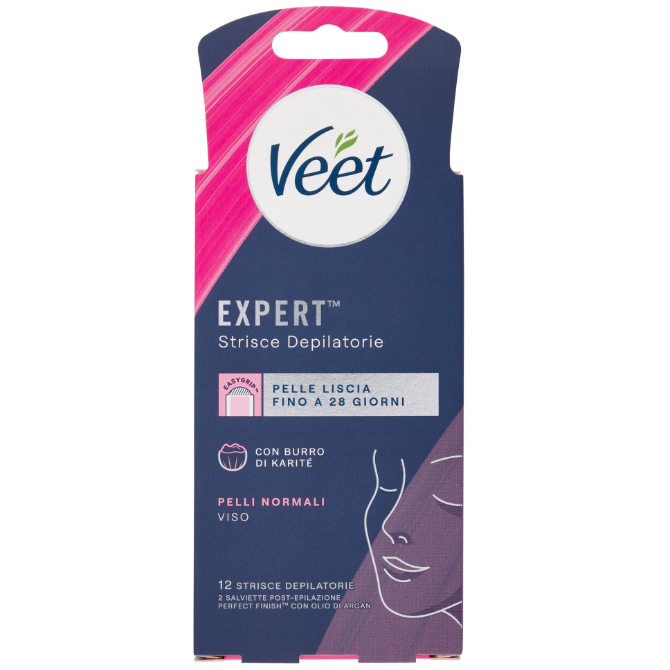 VEET EXPERT STRISCE DEP. 12PZ. VISO