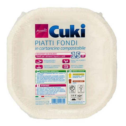 CUKI PIATTI CARTONCINO 15PZ. FONDI PROMO