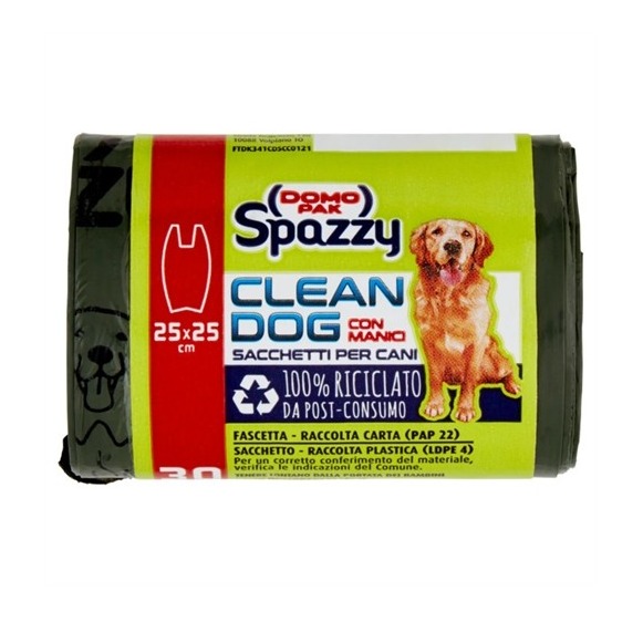 DOMOPAK SPAZZY CLEAN DOG 25X25CM 30PZ. PROMO