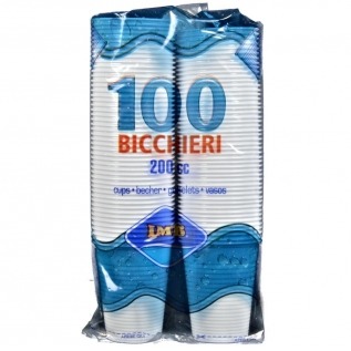IMB BICCHIERI BIANCHI 200CC 100PZ. PROMO