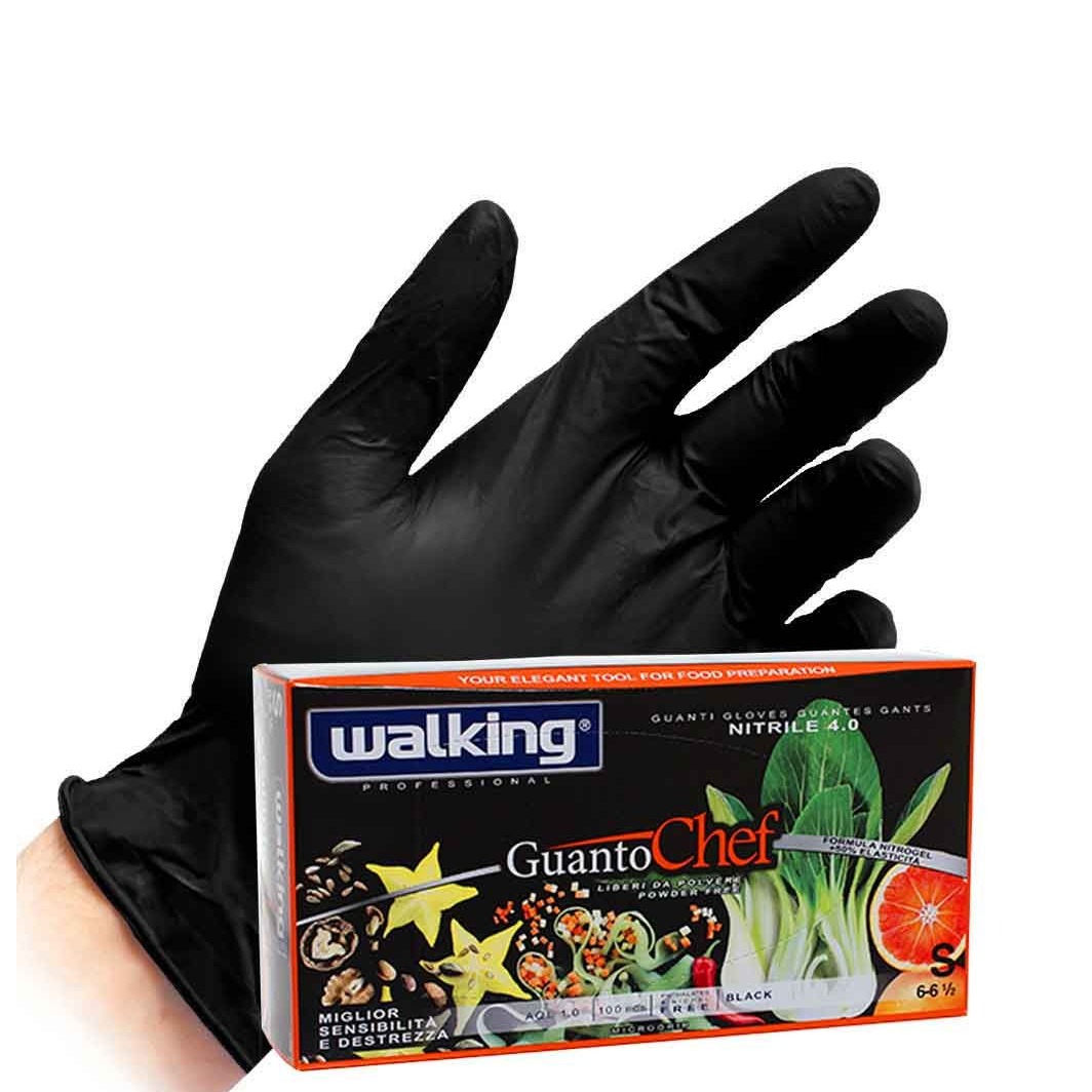 WALKING GUANTI NITRILE CHEF QUBO TG. S 100PZ.