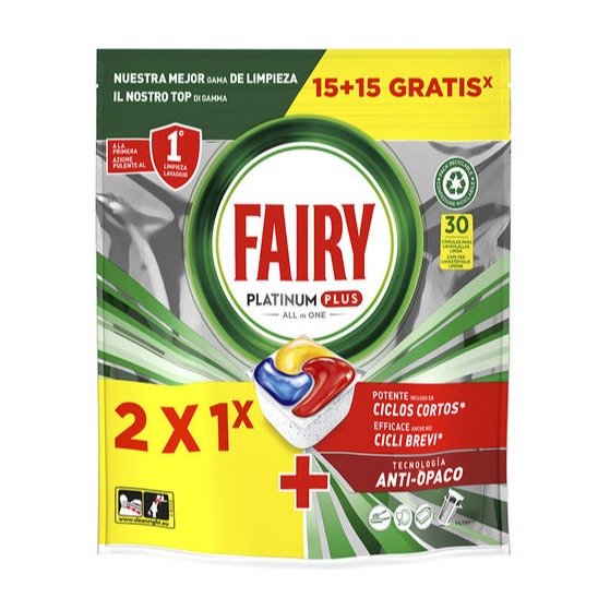 FAIRY PLATINUM PLUS CAPS 30PZ. LEMON