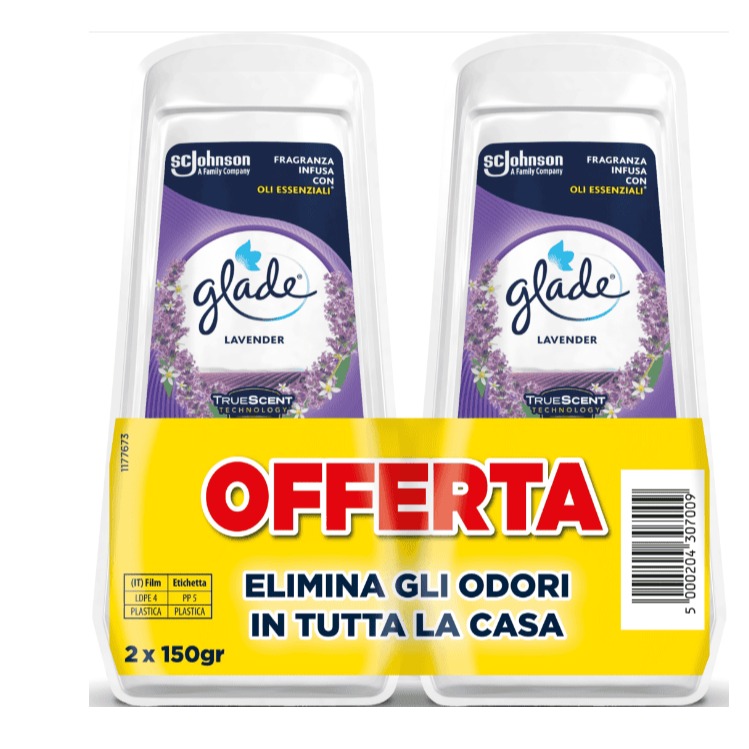 GLADE ASSORBIODORI GEL 150GR. 2PZ. LAV/MUG