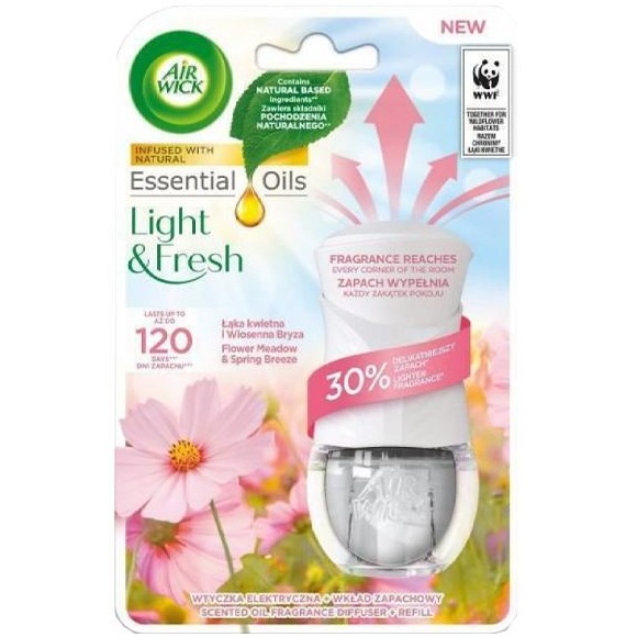 AIR WICK ELETT. BASE PIU RIC. 19ML. FLOWER MEADOW SPRING