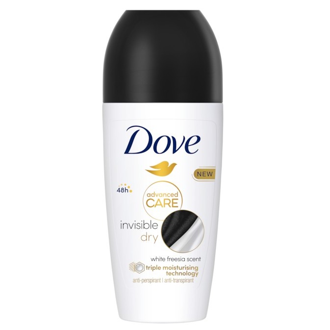DOVE DEO ROLL ON 50ML. ADVANCED   INVISIBLE DRY