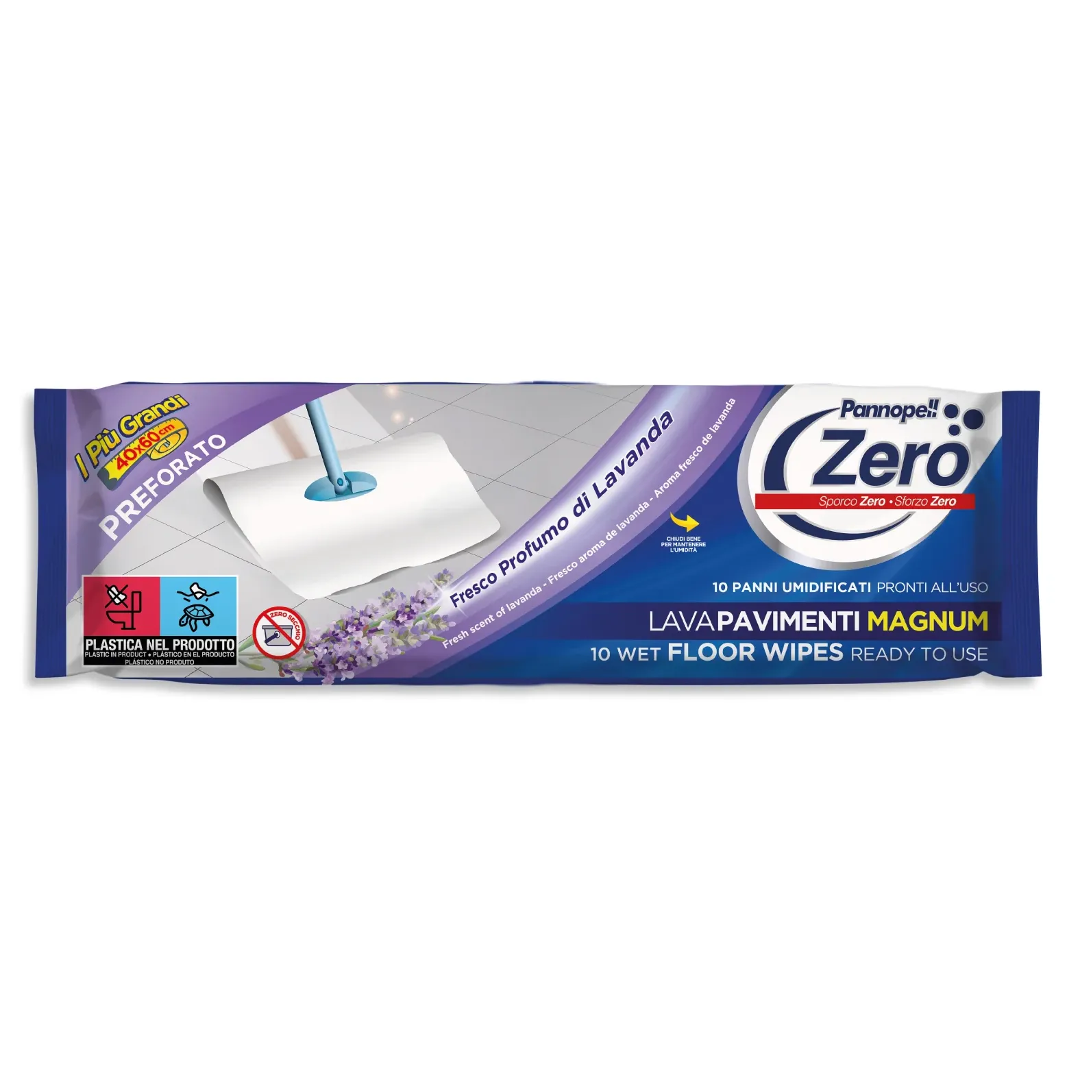 PANNOPELL ZERO PANNI UMID. 10PZ. 40X60 MAGNUM LAVANDA