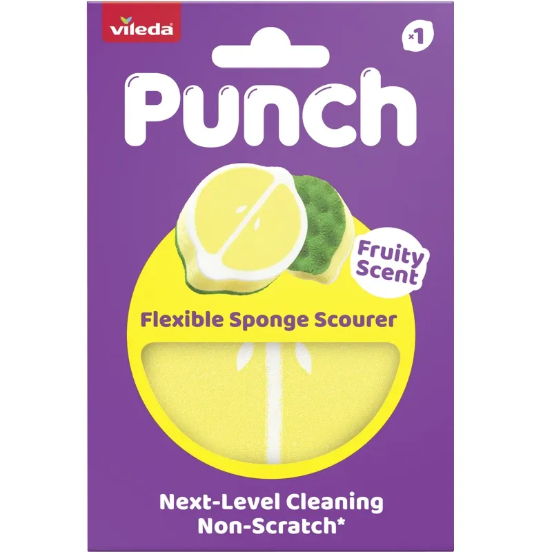 VILEDA SPUGNA ABRASIVA PUNCH LIMONE 1PZ.