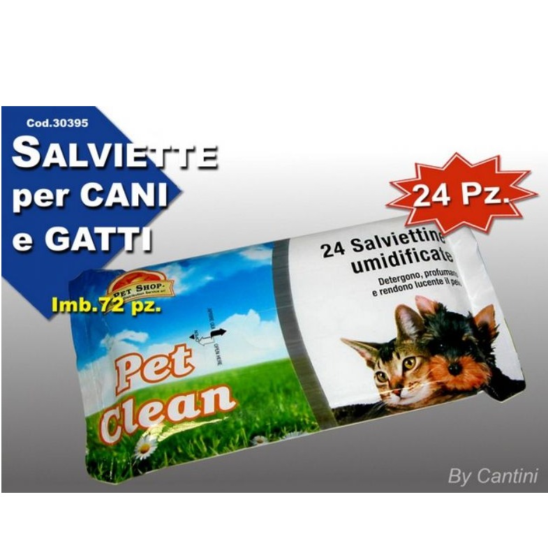 SALVIETTE CANI E GATTI 24PZ. PROMO