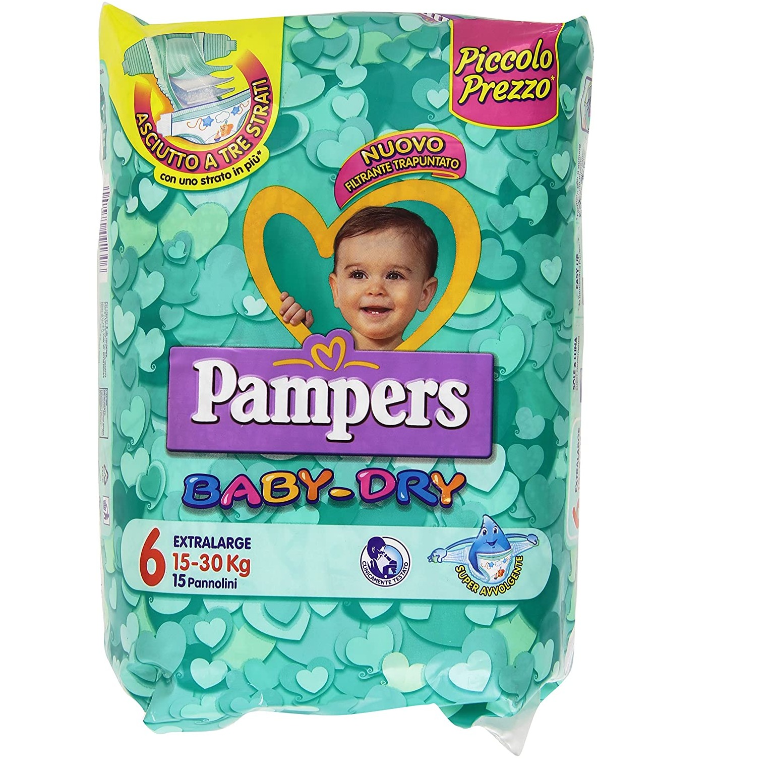 PAMPERS PANN. BABY DRY 6MIS. 15PZ.