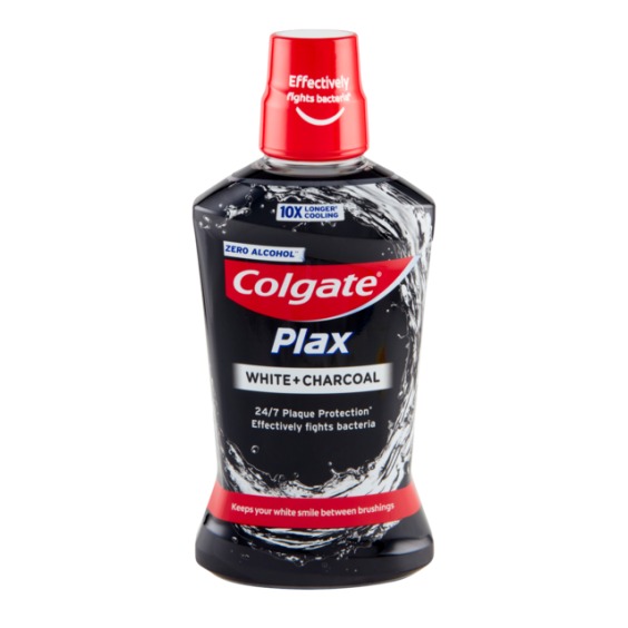 COLGATE COLL. PLAX 500ML. WHITE C/CHARCOAL