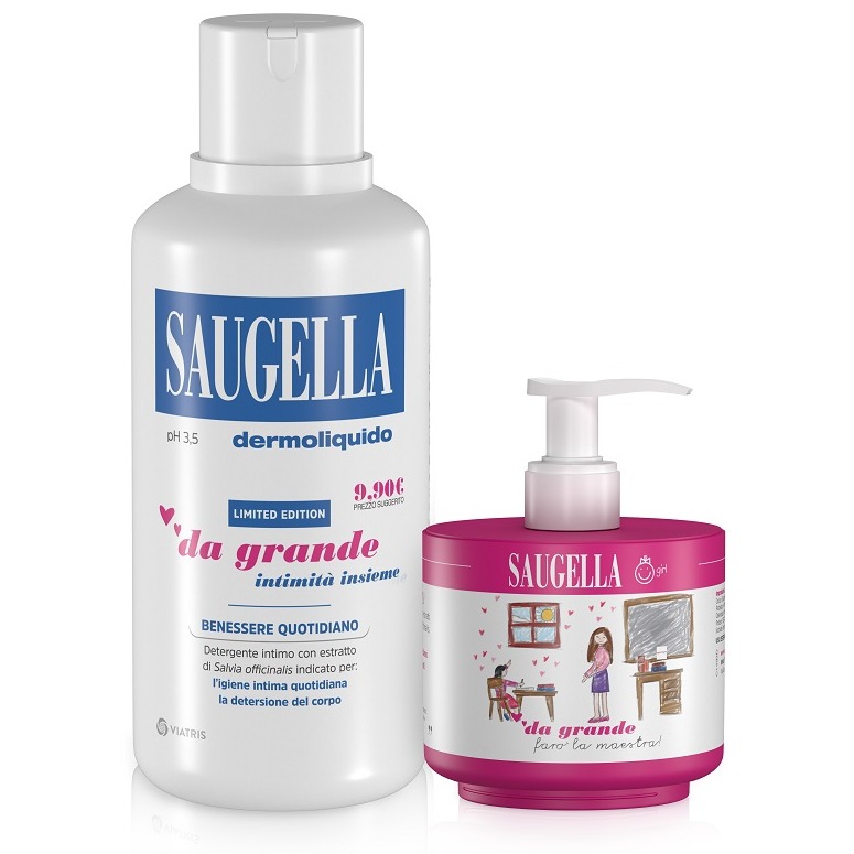 SAUGELLA DET. INTIMO 500ML. DERMOLIQ.   150ML. GIRL PROMO