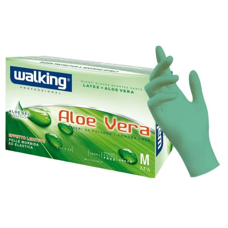 WALKING GUANTI ALOE GEL TG. M 100PZ.