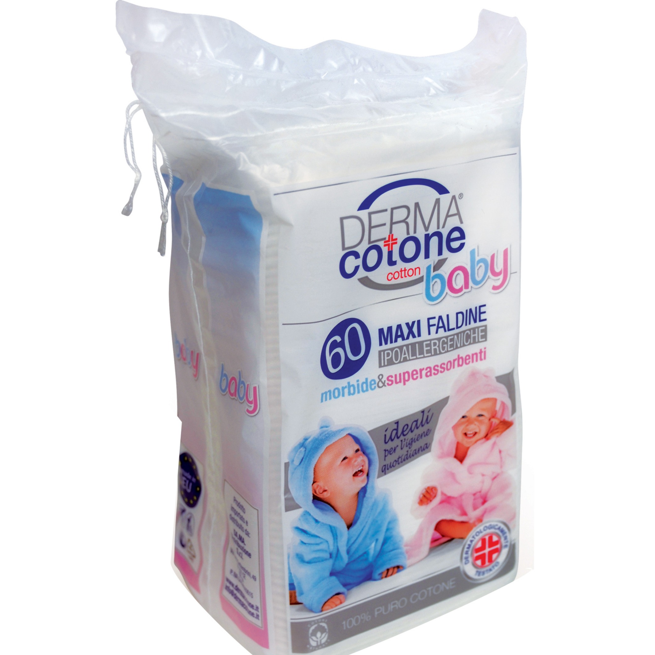 DERMACOTONE MAXI QUADROTTI BABY 60PZ ECO NATURLS