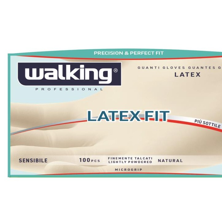 WALKING GUANTI LATEX FIT TG. S 100PZ.